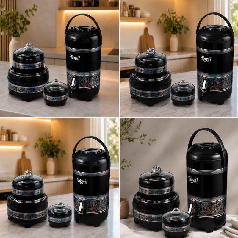 ROYAL Nova Insulated 4-Piece Thermal Cooler and Hot Pot Casserole Set