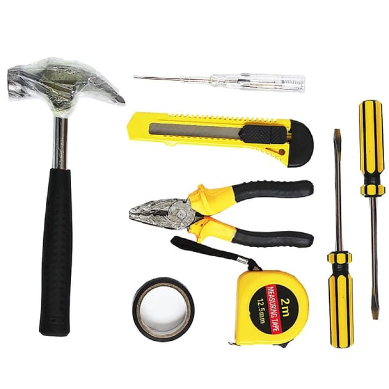9-Piece Professional Hand Tool Set with Durable Storage Box - Essential DIY Repair Kit