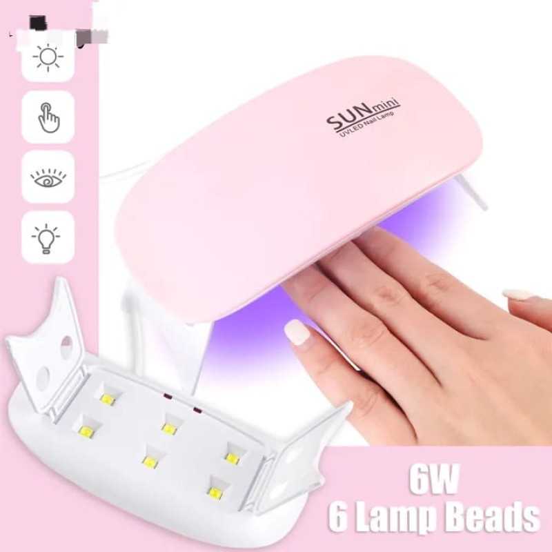 SUNmini 6W Portable UV LED Nail Lamp - Mini Curing Light for Gel Polish & Resin