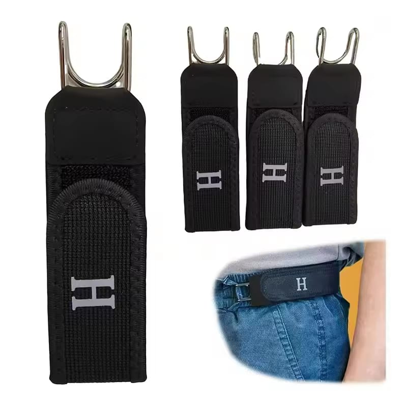 2-Piece Buckle-Free Elastic Stretch Belt for Women and Men