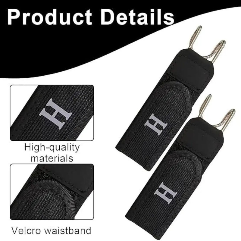 2-Piece Buckle-Free Elastic Stretch Belt for Women and Men