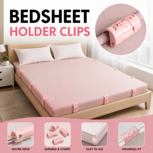 12-Piece Adjustable Bed Sheet Straps and Plastic Sheet Clips Kit