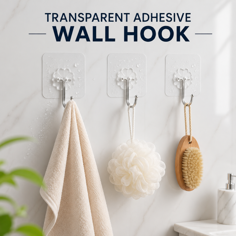 Single Wall Hook Pack of 10 - Heavy-Duty Self-Adhesive Hangers