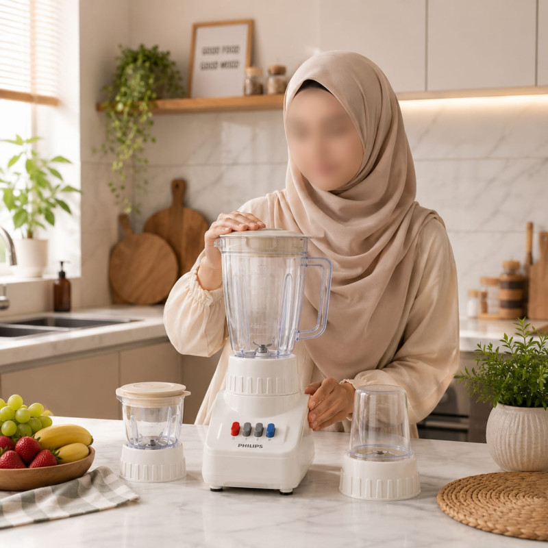Philips 3-in-1 Multifunctional Electric Blender, Grinder & Chopper Set