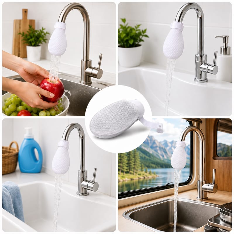 Universal Faucet Filter Cotton Bag Anti-Splash Replacement Set - Pack of 10