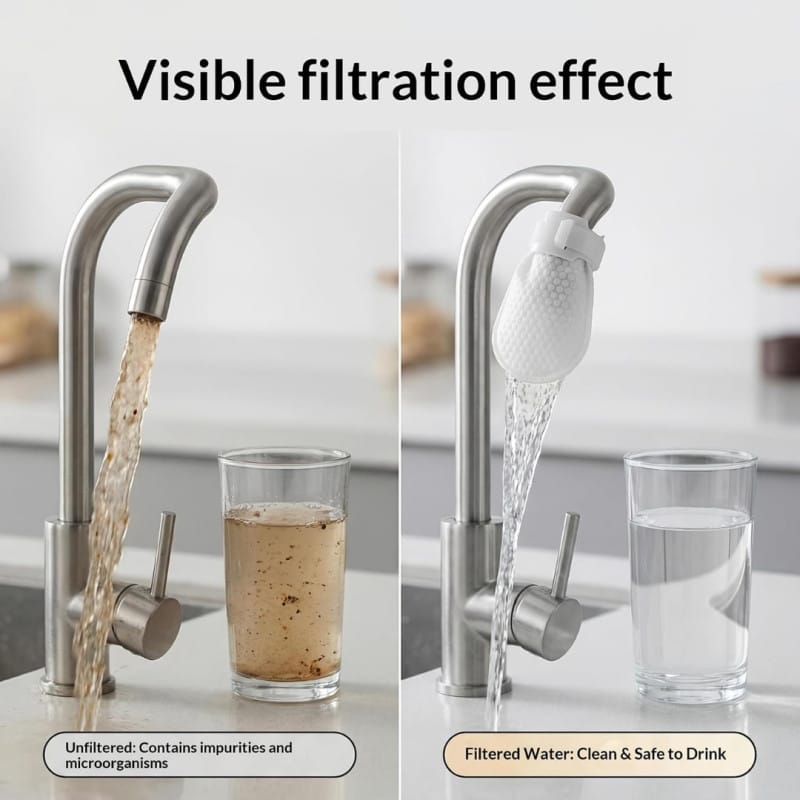 Universal Faucet Filter Cotton Bag Anti-Splash Replacement Set - Pack of 10